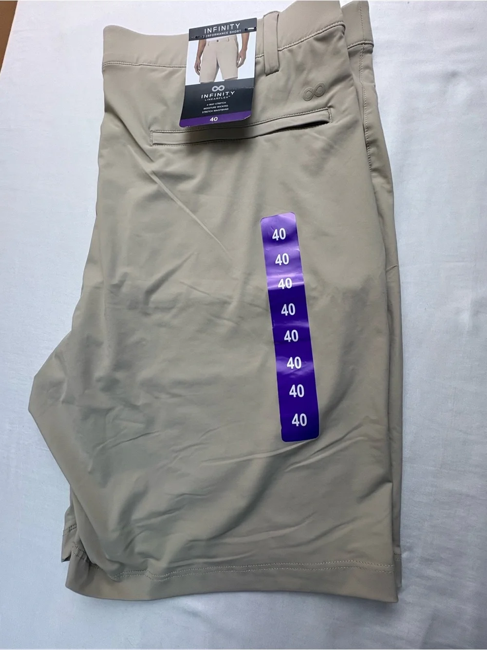 NFINITY Men's Tan Performance Hybrid Shorts